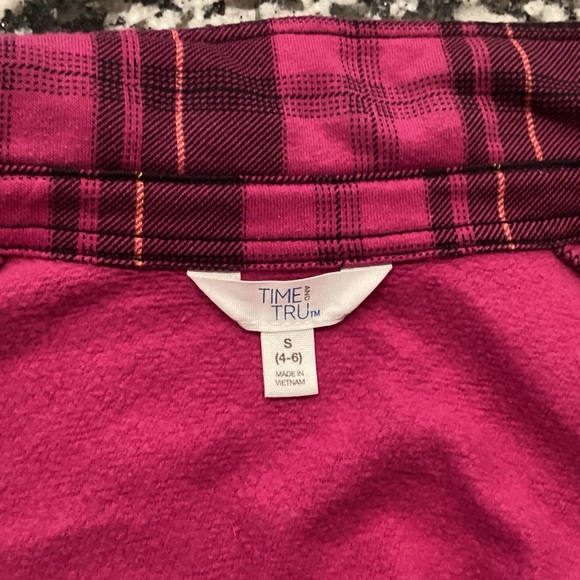 Time and Tru Fuchsia and Black Plaid Shirt - Picture 4 of 5